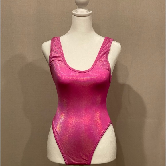 J.Valentine pink shimmery M/L bodysuit - Picture 3 of 5